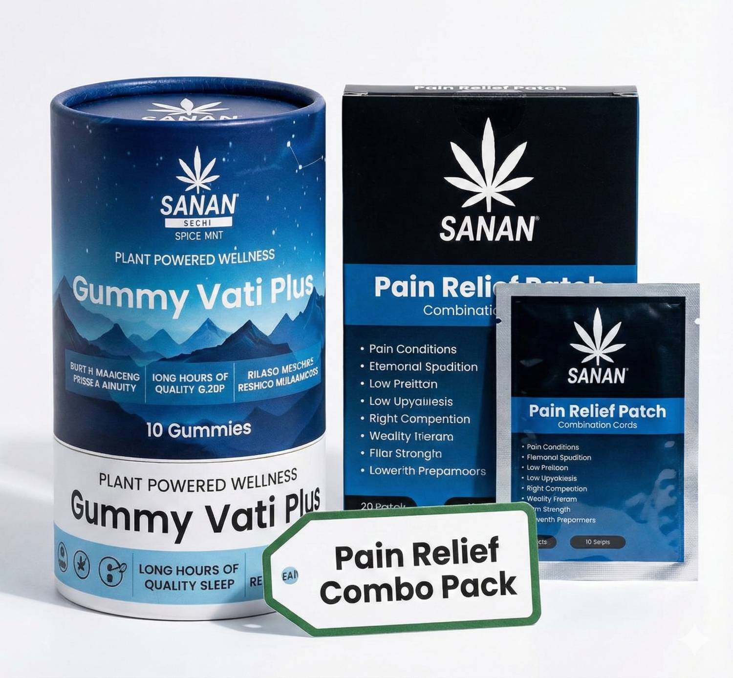 Dual Action Pain Relief Kit (Gummy Vati + Herbal Patches)